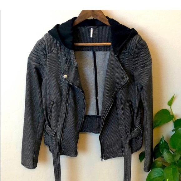 Free people Moto biking jacket sz small - Picture 2 of 9